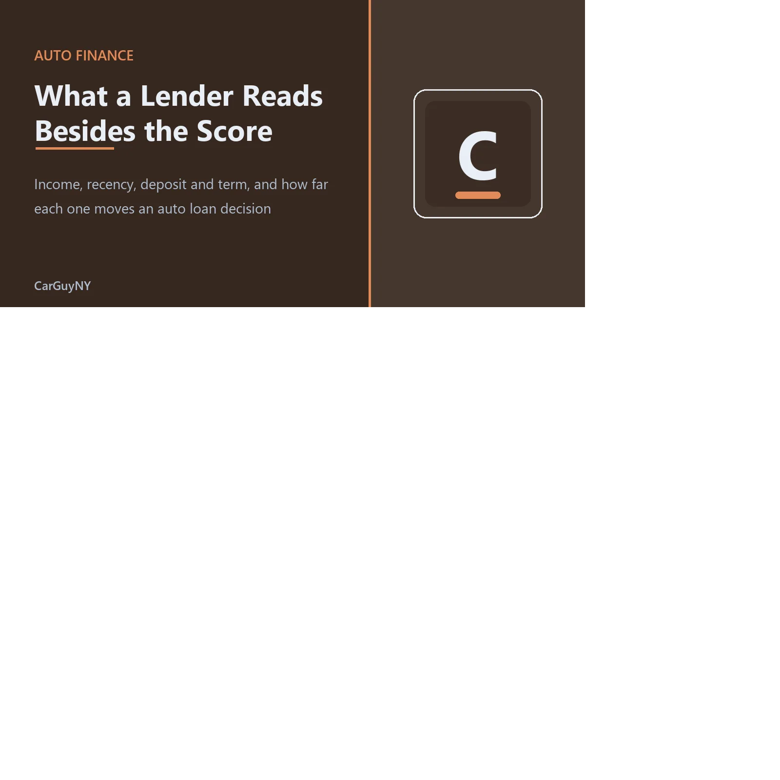 What Auto Lenders Look at Besides a Credit Score